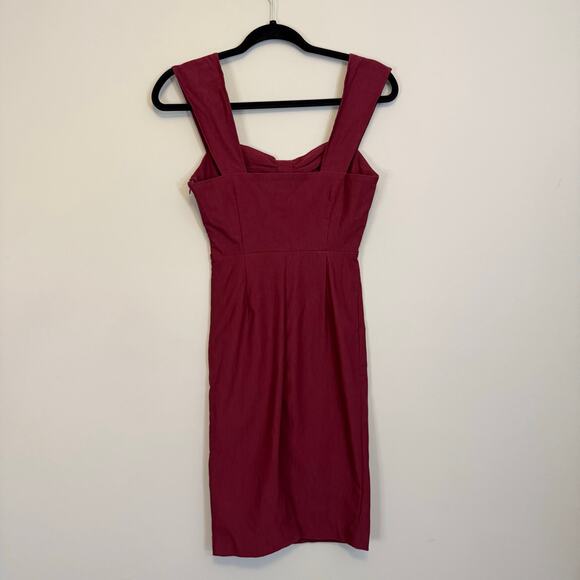 Fervour ModCloth Mini Dress XS Red Corset Sheath Ruched Fitted Evening Party - Picture 2 of 7